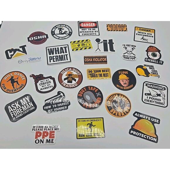 Construction Work Satire Stickers Funny Dirty Humor Wrong Hilarious Bad Explicit - Picture 2 of 7